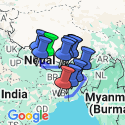 Google Map: Kathmandu To Kolkata Overland Group Expedition