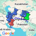 Google Map: Pakistan, Afghanistan And Iran Overland Expedition