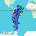 Google Map: Rio De Janeiro To Santiago Overland Group Tour