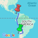 Google Map: Santiago To Cartagena Overland Group Tour