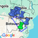 Google Map: Botswana, Südafrika & Simbabwe: Big Five