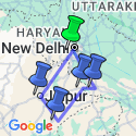 Google Map: 10-daagse rondreis Namasté in Noord-India