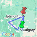 Google Map: Canadian Rockies: Northern Lights Winter Explorer