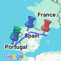 Google Map: Pilgrimage to Fatima & Lourdes with Barcelona