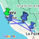 Google Map: Peru: Machu Picchu and Lake Titicaca