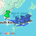 Google Map: Japan & South Korea: From Tokyo to Seoul