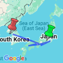 Google Map: Japan & South Korea: From Tokyo to Seoul