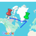 Google Map: Across the North Atlantic: Iceland, Greenland & Labrador