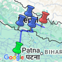 Google Map: Varanasi to Kathmandu: Temples, Trails & Himalayan Hikes