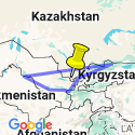 Google Map: Central Asia: Uzbekistan, Tajikistan, Kazakhstan & Kyrgyzstan