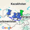 Google Map: Uzbekistan and Tajikistan: Silk Roads & The Seven Lakes