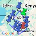 Google Map: Wildlife of Kenya & Tanzania: Nakuru to Serengeti