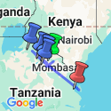 Google Map: Incredible Tanzania: Serengeti to Zanzibar
