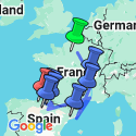 Google Map: France & Spain Encompassed