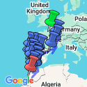 Google Map: Paris to Marrakech Adventure