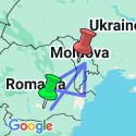 Google Map: Heart of the East: Romania & Moldova Adventure