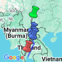 Google Map: China & Laos: Kunming to Bangkok by Rail