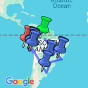 Google Map: Ultimate South America with Brazil's Amazon & Arequipa & Colca Canyon