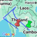 Google Map: Tantalizing Thailand & the Temples of Angkor