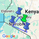 Google Map: On Safari in Kenya with Nairobi