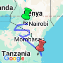Google Map: On Safari in Kenya & Tanzania with Zanzibar