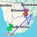 Google Map: Highlights of South Africa & Victoria Falls