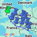 Google Map: Seven Countries, Venice & Paris with London