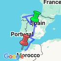 Google Map: From Madrid to Casablanca