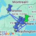 Google Map: New York City, Niagara Falls & Washington DC