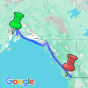 Google Map: Grand Alaskan Adventure with Alaska Cruise