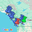 Google Map: Western Canada with Inside Passage & Alaska Cruise