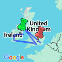 Google Map: From Dublin to London
