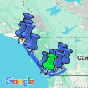 Google Map: Grand Western Canada Vacation with Alaska Cruise