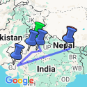 Google Map: Independent India & Nepal: The Golden Triangle and Kathmandu