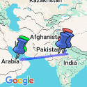 Google Map: Independent India: The Golden Triangle with Dubai