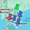 Google Map: Independent Treasures of Vietnam & Cambodia with Bangkok