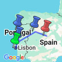 Google Map: Lisbon to Madrid Escape