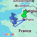 Google Map: Paris, Normandy, & Châteaux Country