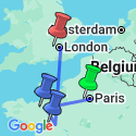 Google Map: Paris, Normandy & Châteaux Country with London