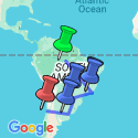 Google Map: South America Getaway with Amazon & Santiago