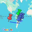 Google Map: South America Getaway with Amazon, Santiago & Easter Island