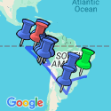 Google Map: South American Discovery with Galápagos Cruise