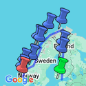 Google Map: Top of Scandinavia with Arctic Circle with Coastal Cruise
