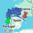 Google Map: Lisbon & Northern Spain