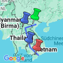 Google Map: Vietnam, Laos & Kambodscha: Indochina