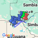 Google Map: Botswana • Simbabwe • Namibia: Grenzenlos wild