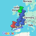 Google Map: London to Lisbon: Western Wonders