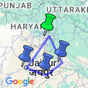 Google Map: India Golden Triangle Family Holiday Comfort