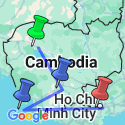 Google Map: Cambodia to Vietnam: Temples, Koh Rong Beaches & Big City Buzz