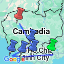Google Map: Vietnam to Cambodia: Ho Chi Minh City, Siem Reap & Beach Bars